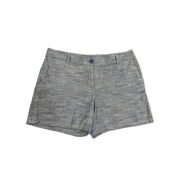 Loft Outlet Women's Blue Chambray Shorts Sz 14 6" Inseam - Picture 1 of 5
